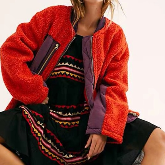 Free People Jackets & Blazers - Free people We The Free Rivington Sherpa Jacket Desert Combo